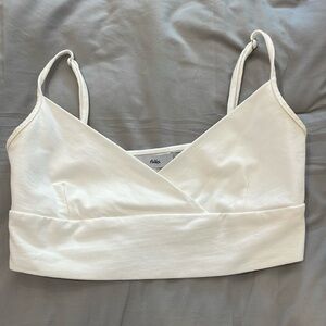 Adika White Cropped Tank